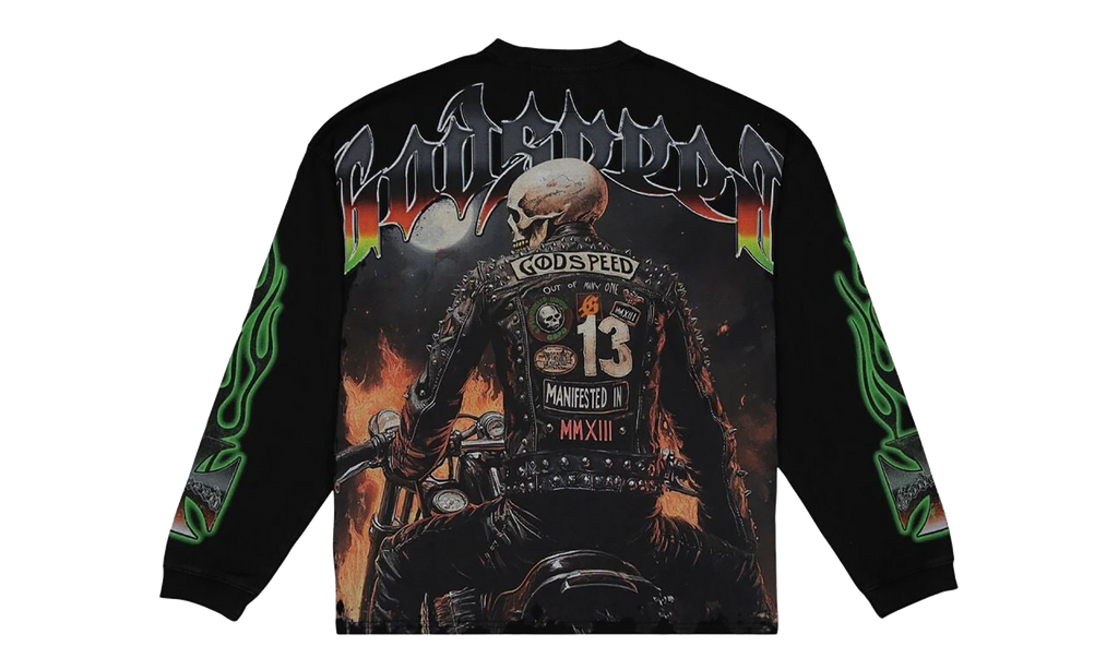Biker Nation Long-Sleeve T-Shirt "Black Wash" GS148