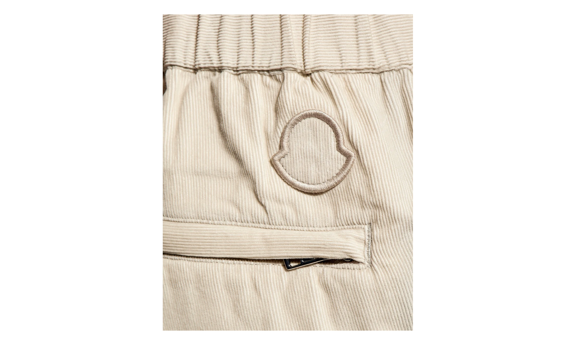 Elasticated-Waist Corduroy Trousers "White" MON05