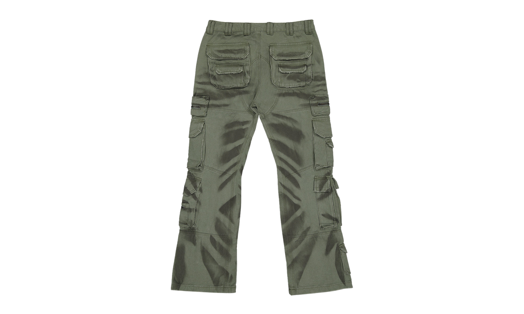 Skidrow Flared Cargo Pants "Sage" ZG0QZD2P