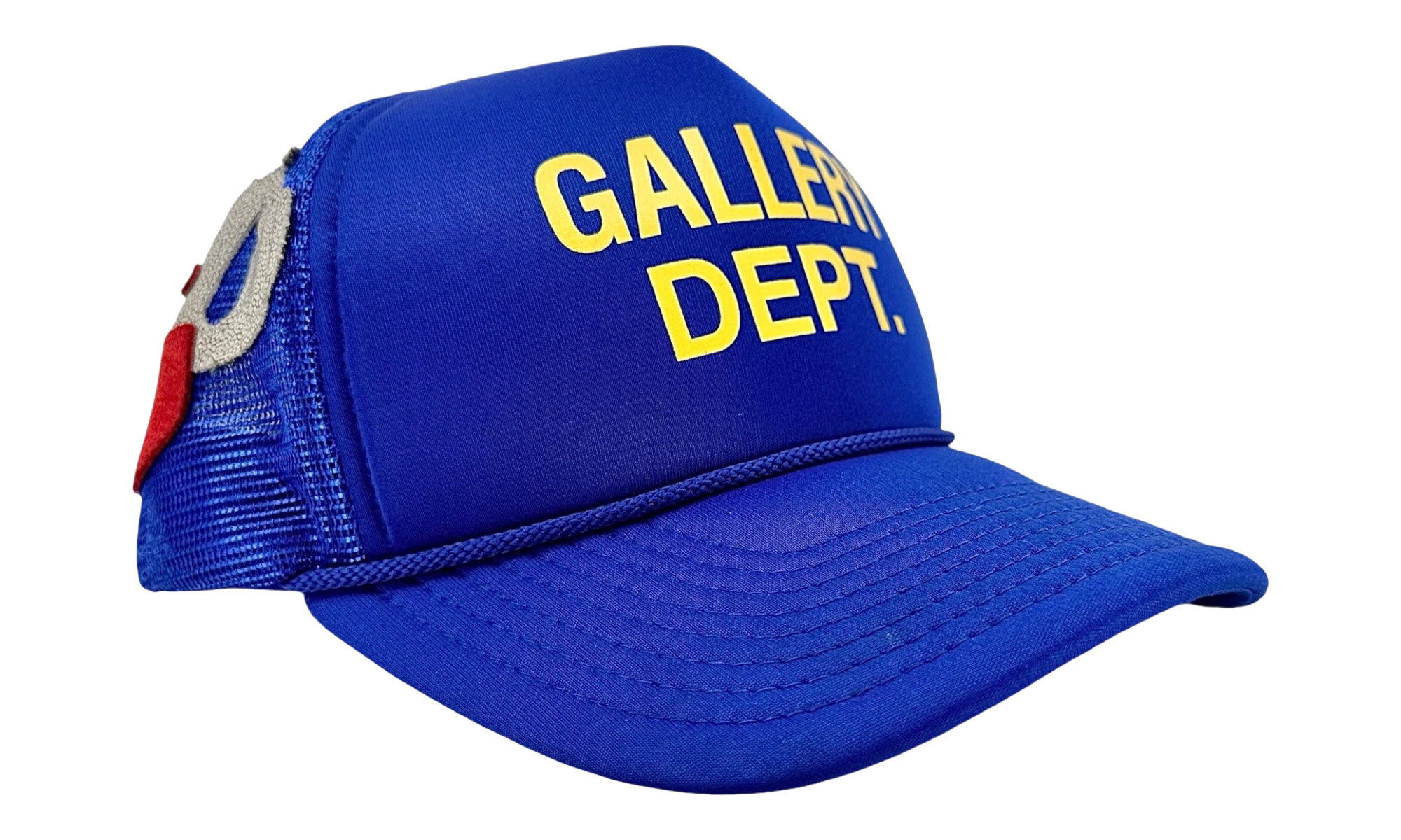 Logo Trucker Hat (4 G Patch Custom) "Blue Yellow" Qw