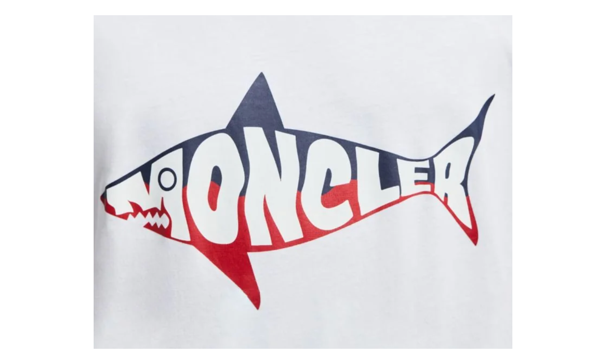 Shark Print T-Shirt "White" MON20