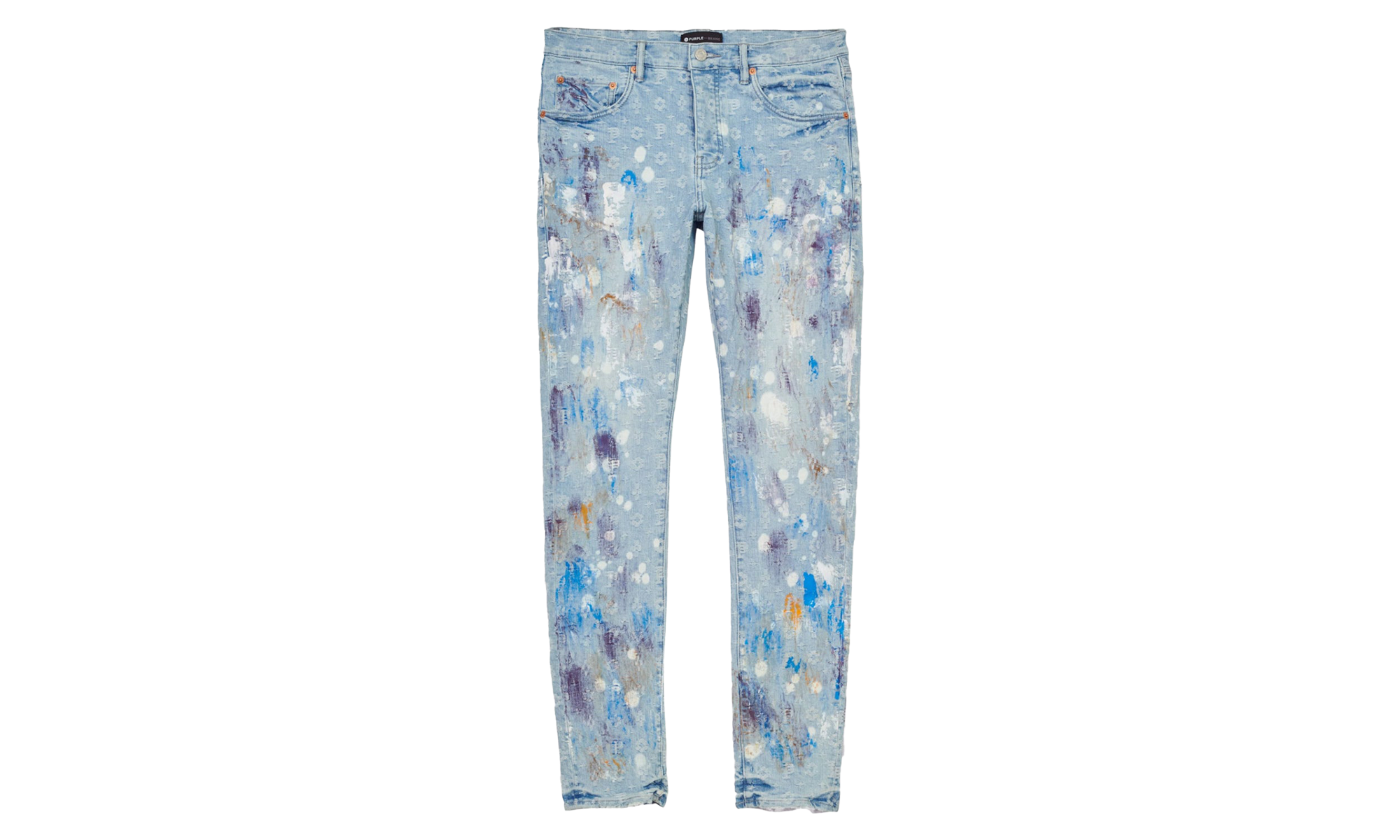 Paint Over Jacquard Monogram Jeans P001 LBPJ222