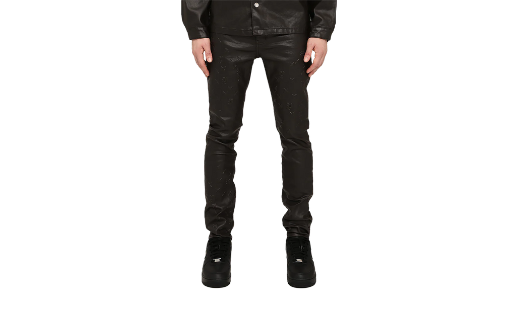 Mono Embossed Denim Skinny Fit "Brown" P001 SMBM425