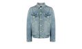 VINTAGE LIGHT INDIGO NEON POP OVERSIZED JEAN JACKET "Blue" P027 VINJ123