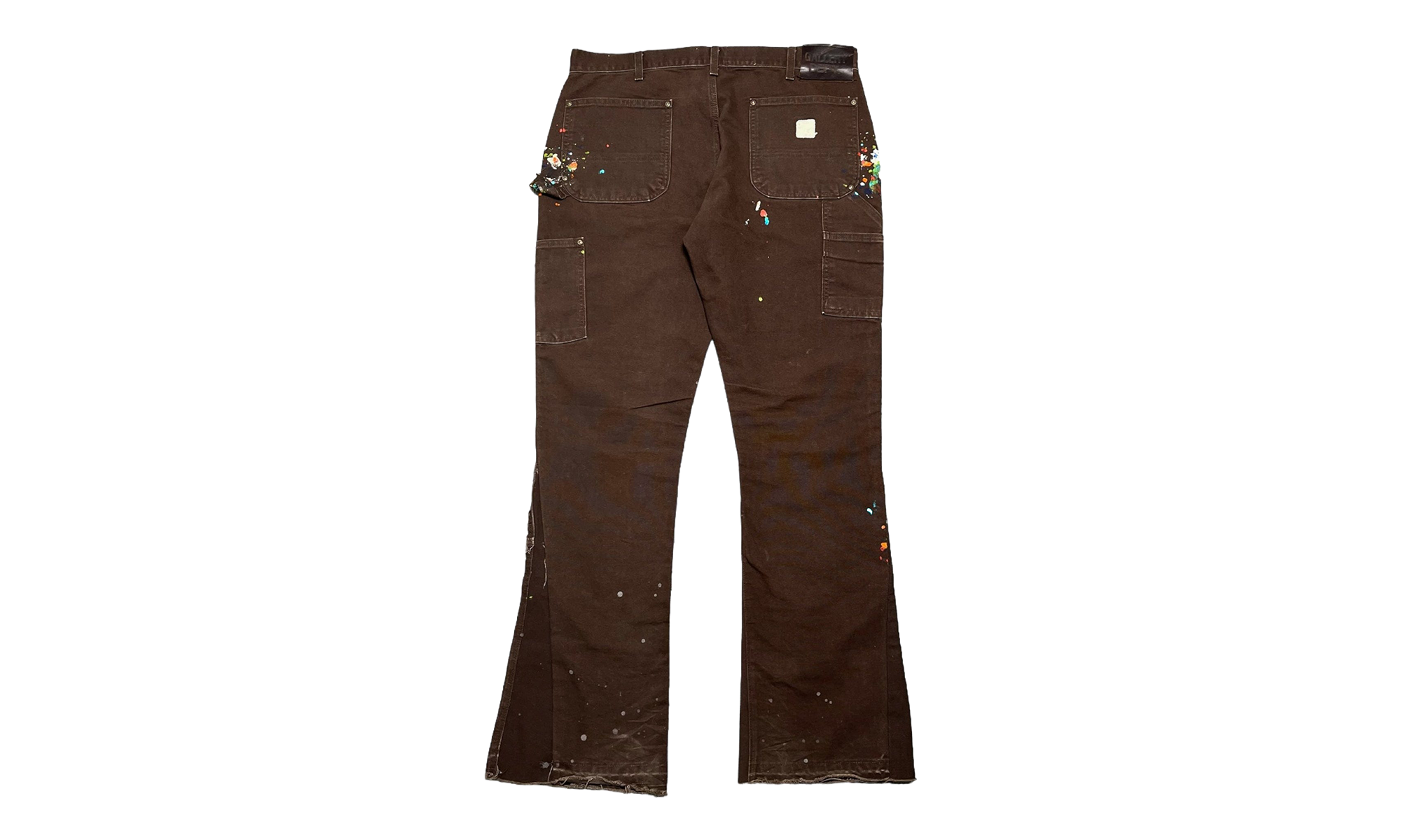 LA Flare Carpenter Pants Paint Splatter "Dark Brown Multi" GDLFCDB