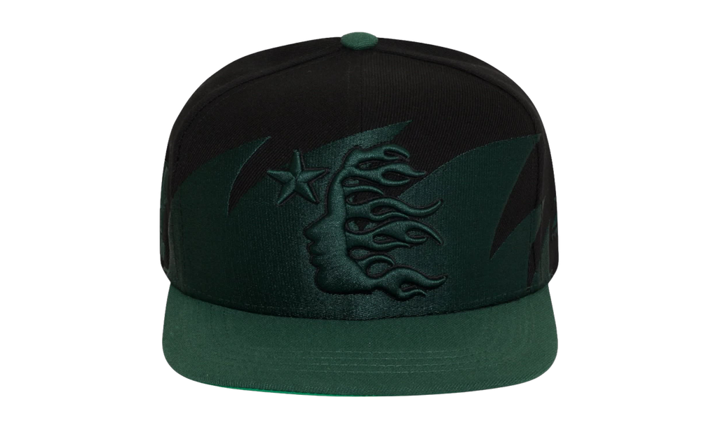 Sharkteeth Snapback Hat "Black / Green" HSR213