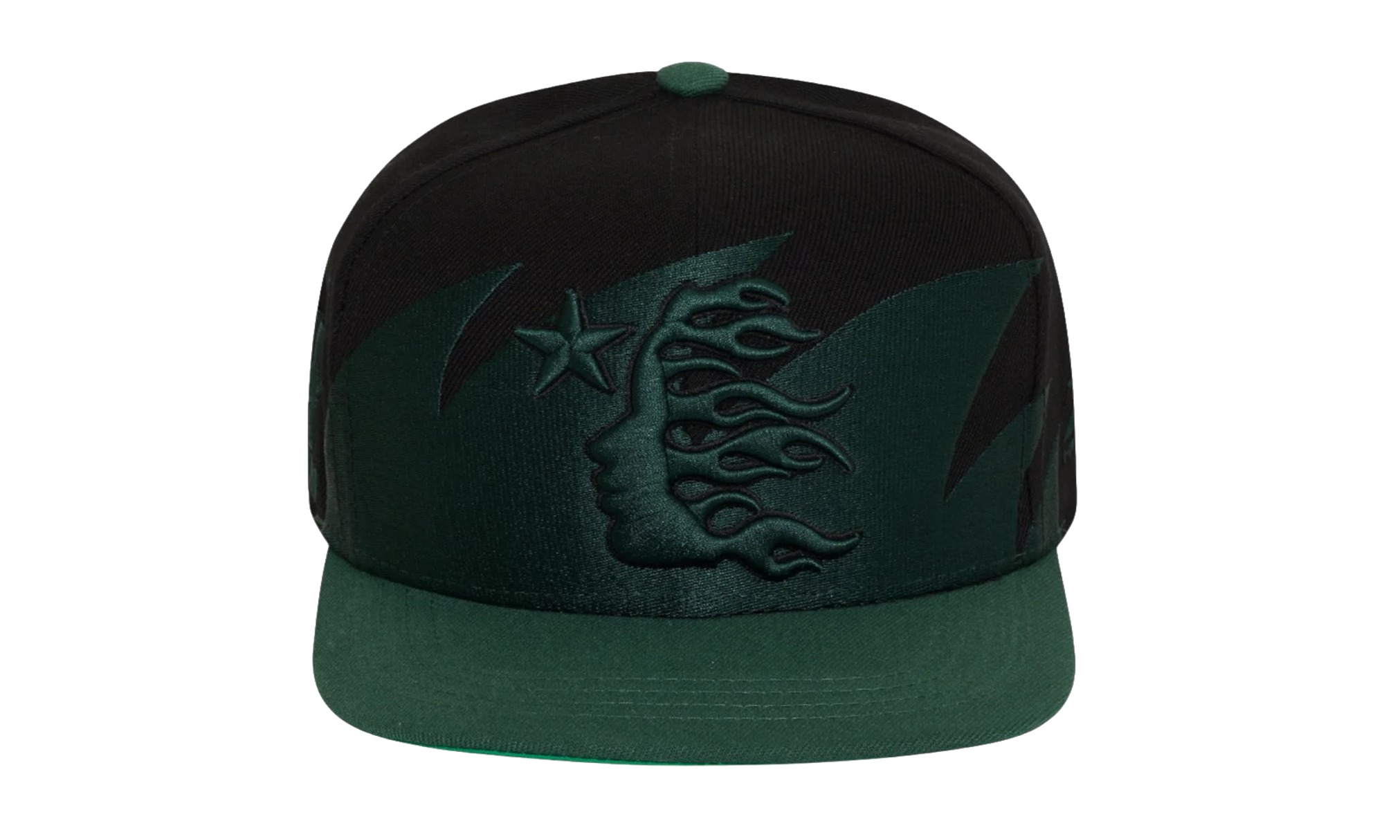 Sharkteeth Snapback Hat "Black / Green" HSR213