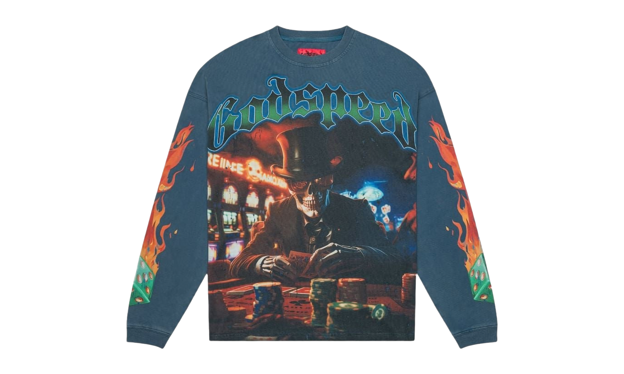 Life's A Gamble LS T-Shirt "Blue" TXZ914OK
