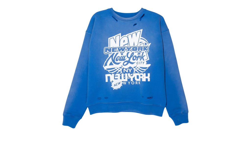 HWT FLEECE CREWNECK "Blue" P402 HBWC423
