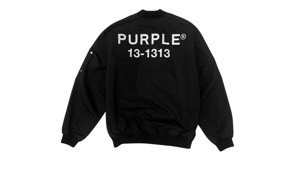 COTTON POLY OVERSIZED BOMBER "Black" P631 WBBB423