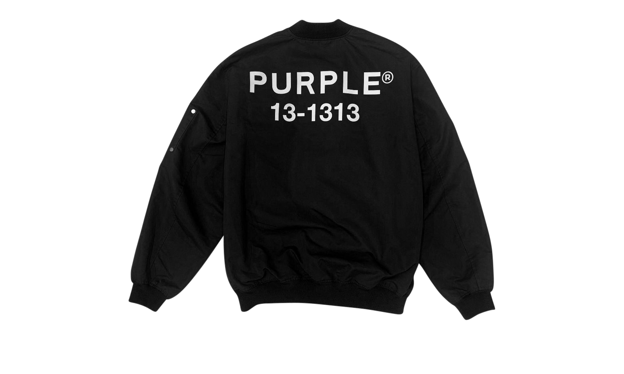 COTTON POLY OVERSIZED BOMBER "Black" P631 WBBB423