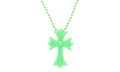 Silicon Small CH Cross Necklace "Green" CHRM0485