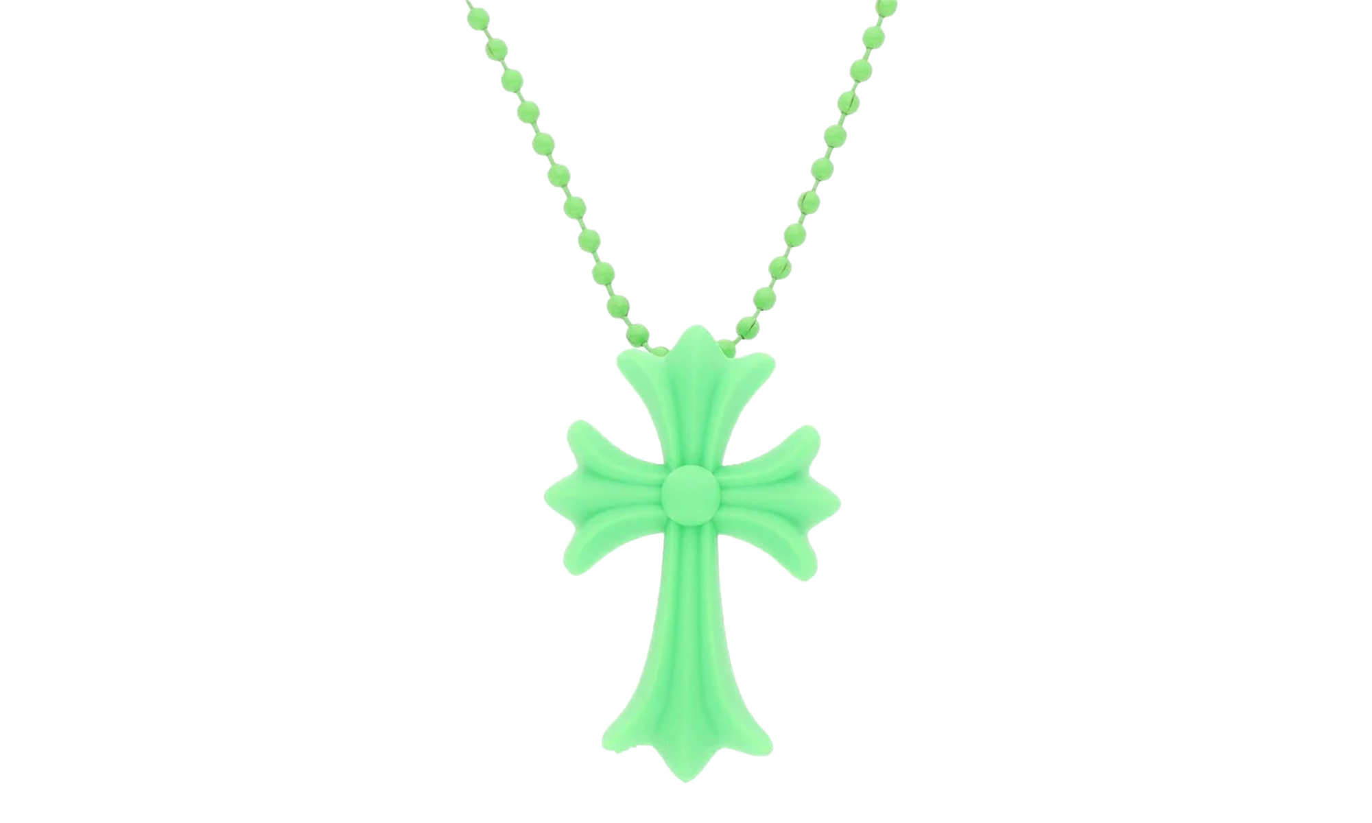Silicon Small CH Cross Necklace "Green" CHRM0485