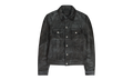 LEATHER TRUCKER JACKET "Black" P028 LTBB423