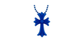Silicone cross necklace "Blue" CHRM0493