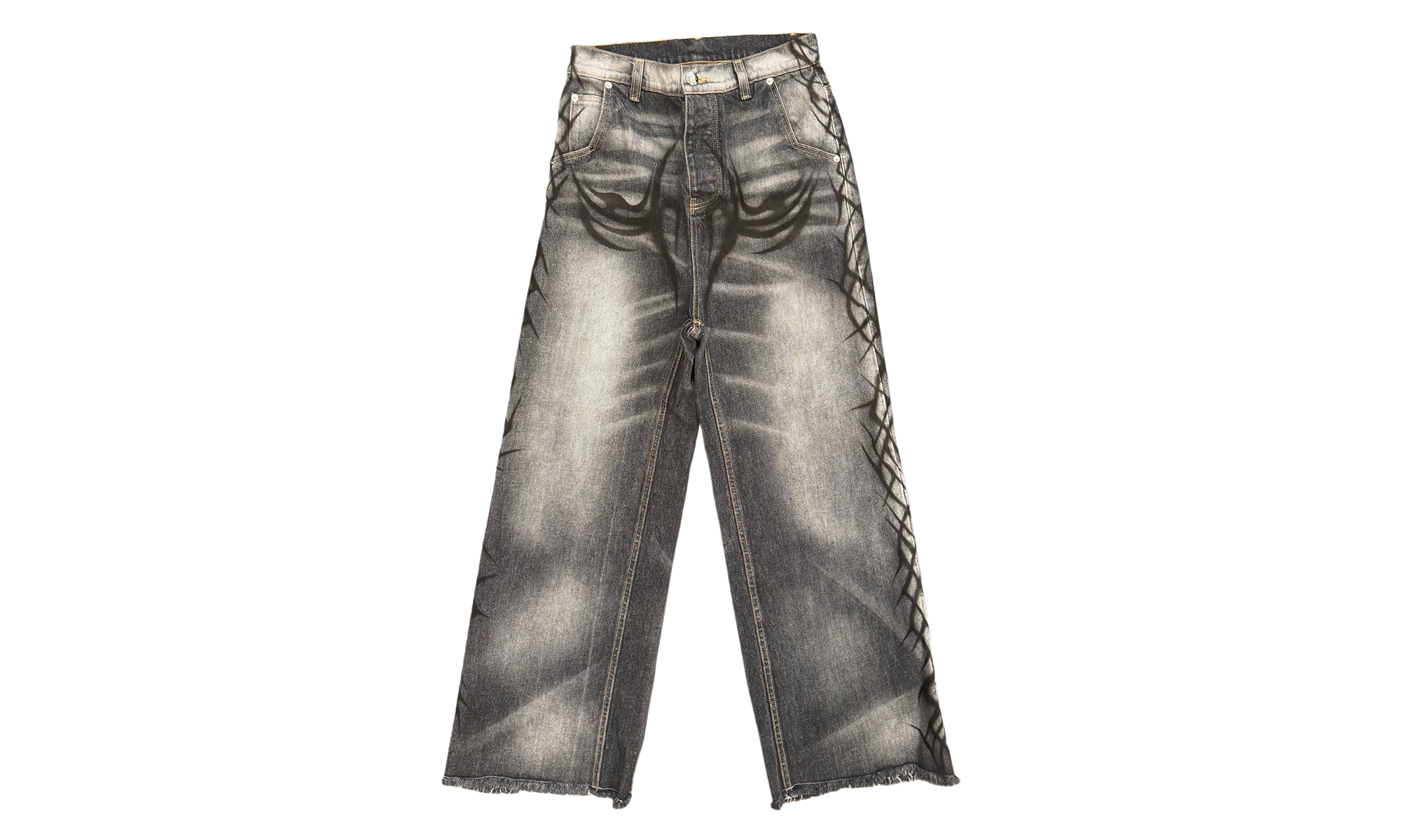 Graffiti Denim Jeans "Black" HSR217