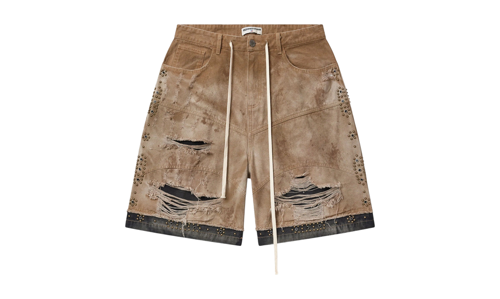 Sports DIV Black Pearl Denim Shorts "Desert Tan / Black" SQE749WQ