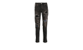 BLACK HEAVY REPAIR WITH PLAID PATCH "Black" P001 BLRP422