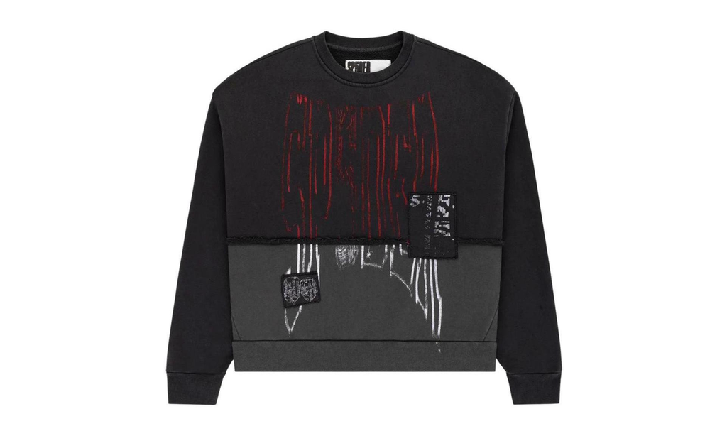 Diffused Collegiate Crewneck "Black" SP5der245