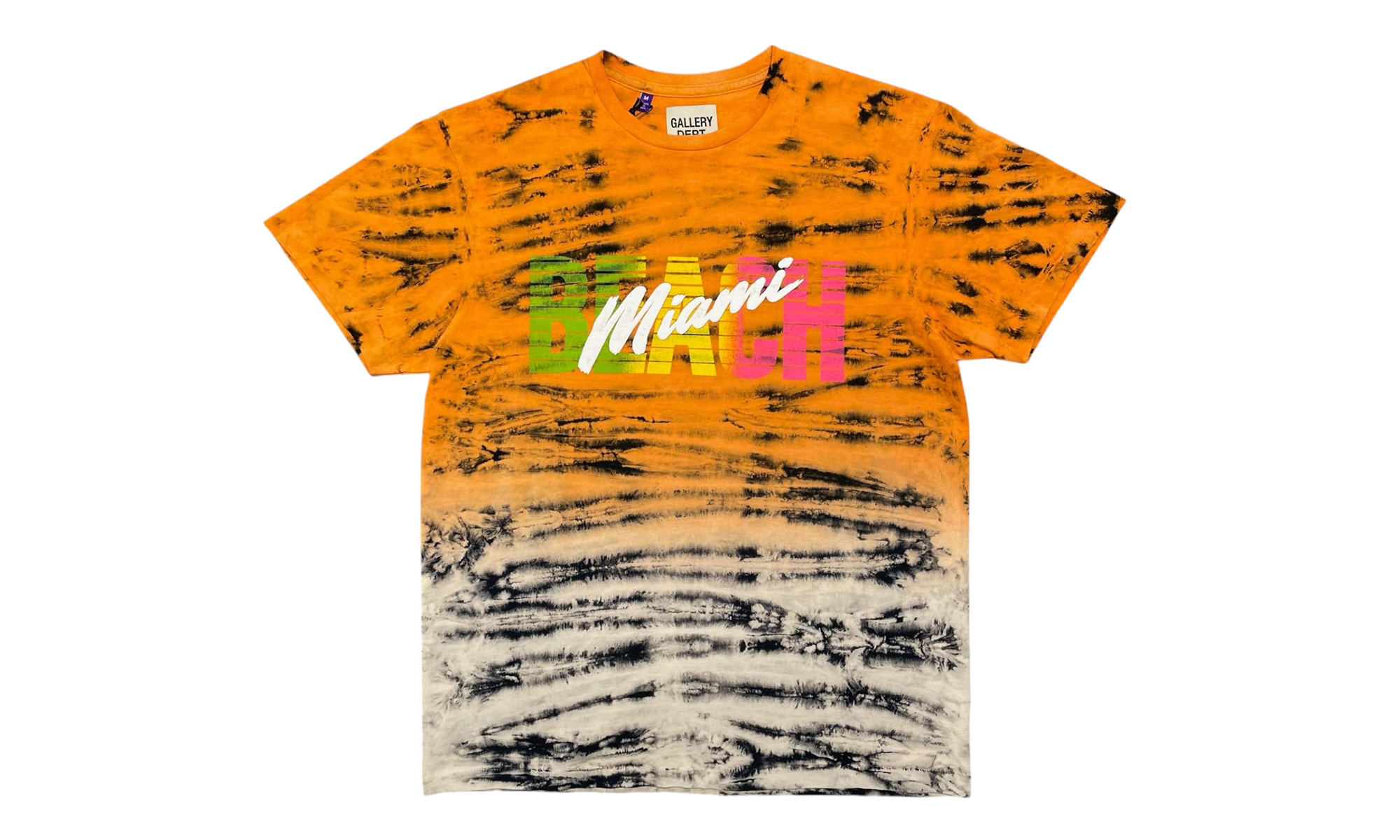 Miami Beach Logo Short Sleeve Tee Shirt "Tie Dye Orange Multi" GDMSBESSTSOB
