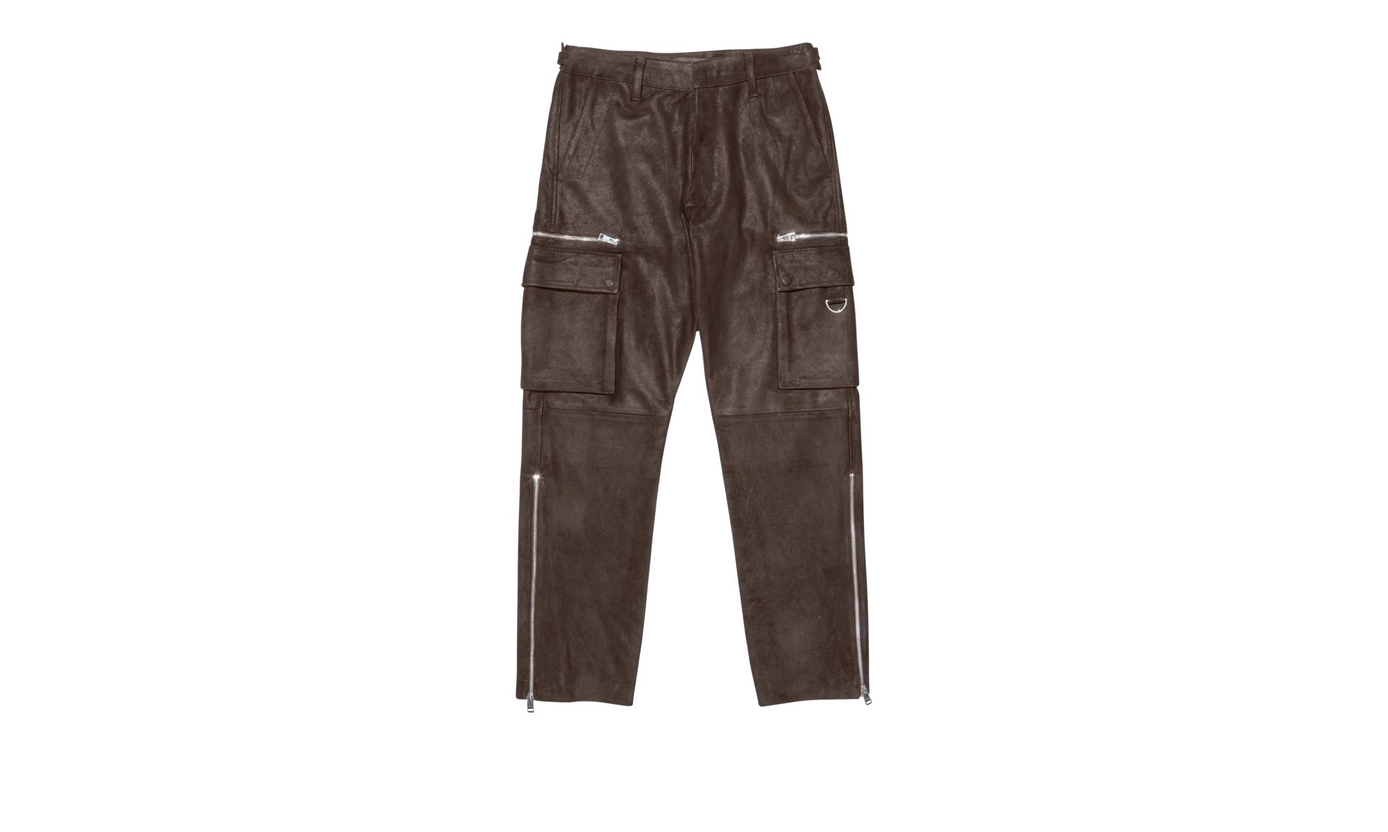 SUEDE ZIP CARGO PANT "Brown" P521 LPCD423
