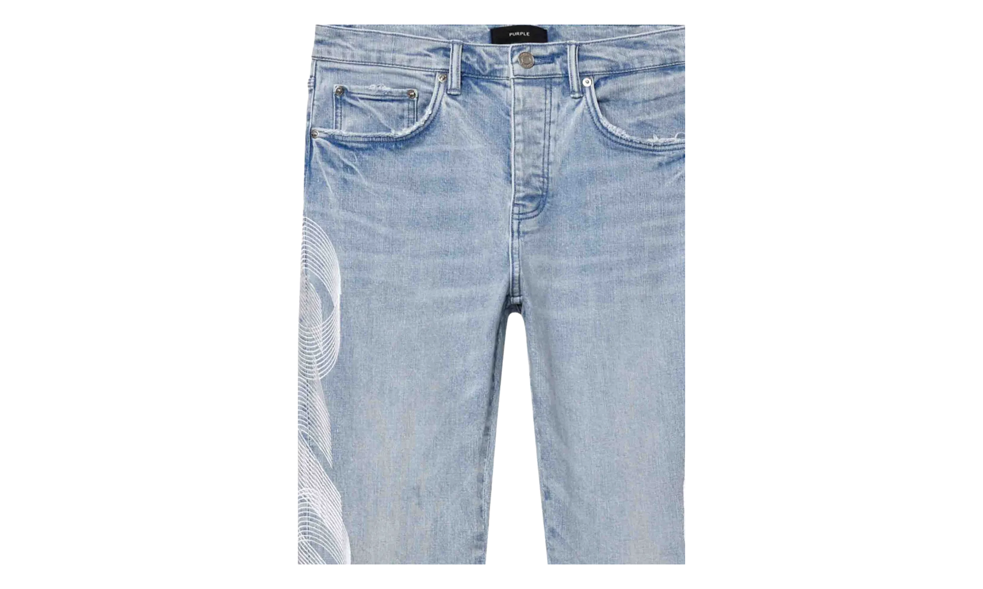 P005 Embroidered Logo Jeans "Light Indigo" P005 LEML226