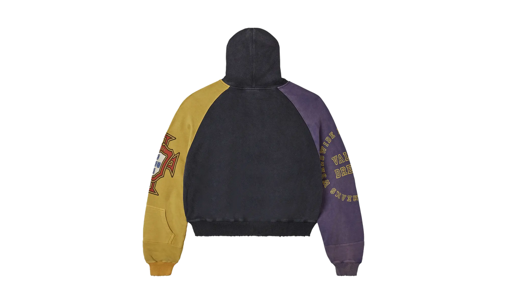 Valley Dreams Zip Up Hooded Jacket "Black / Purple / Yellow" TZUC8E1M