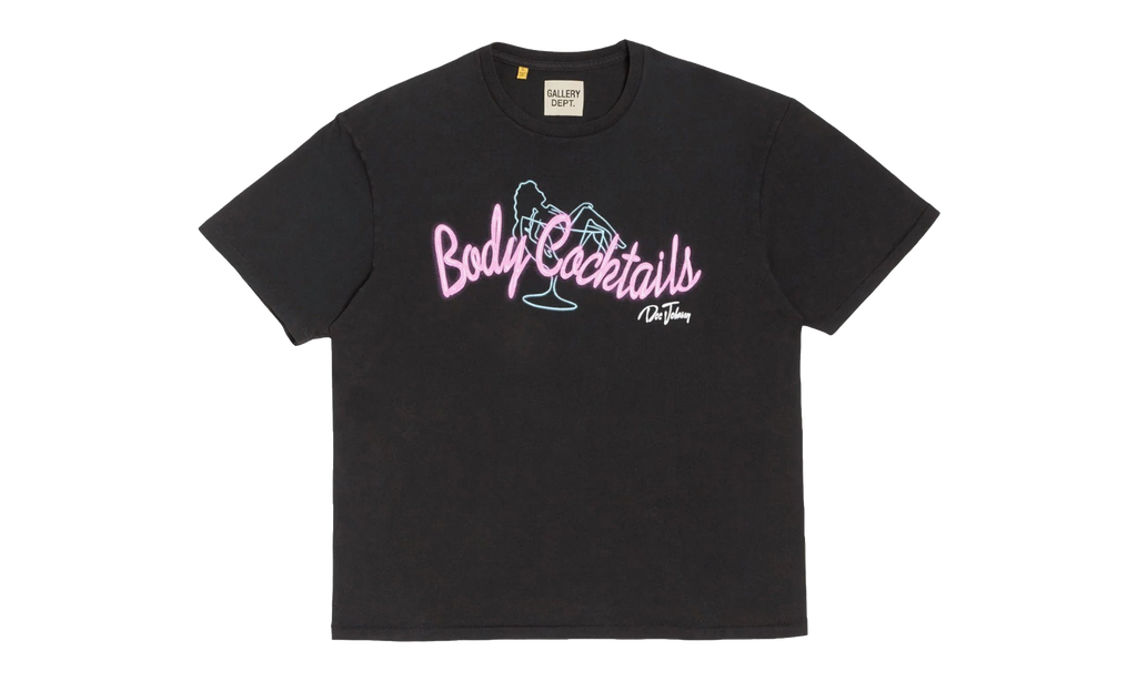 Doc Johnson Body Cocktails Logo Short Sleeve Tee Shirt "Black Multi" BDC 1000