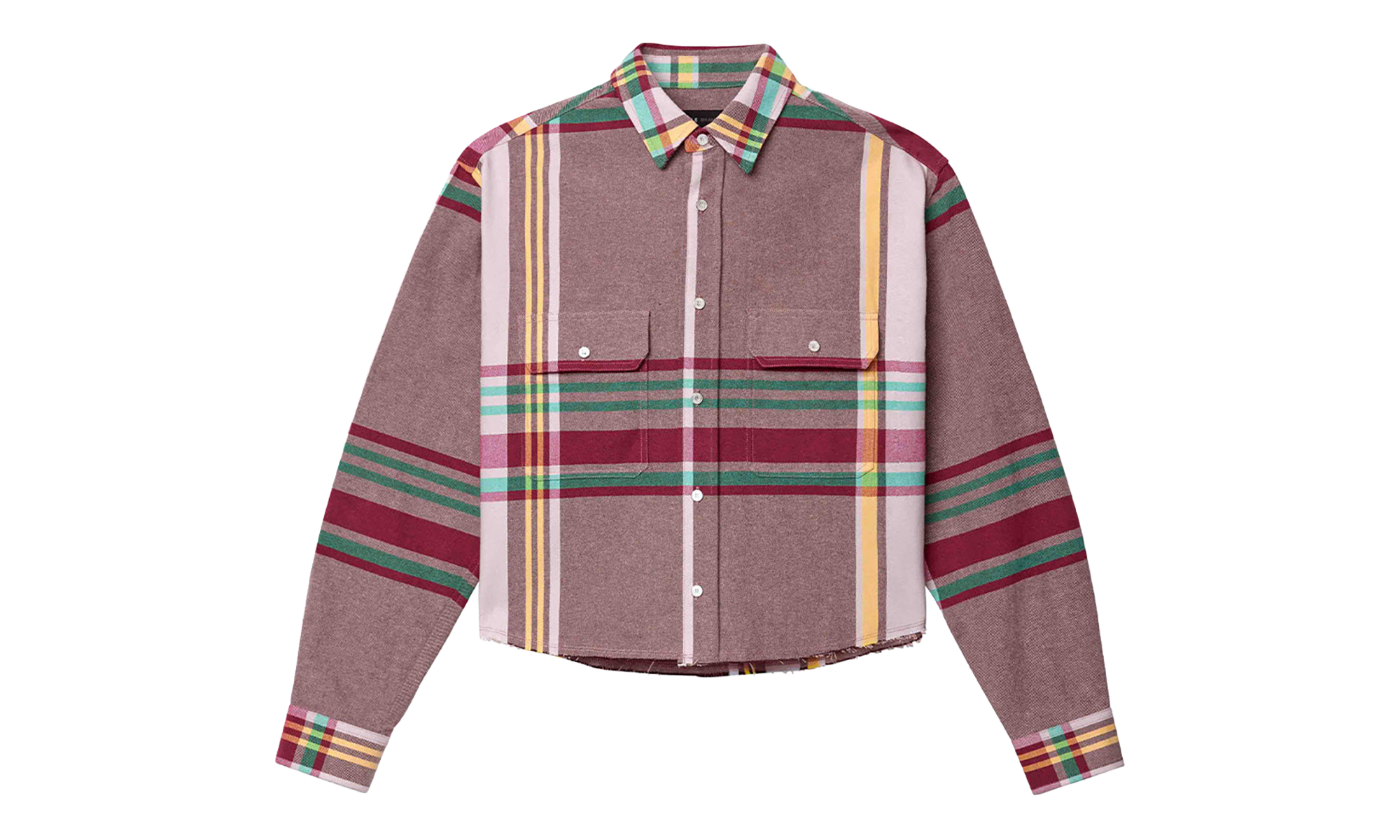 Fade LS Cropped "Purple Plaid" M3012 NPPS226