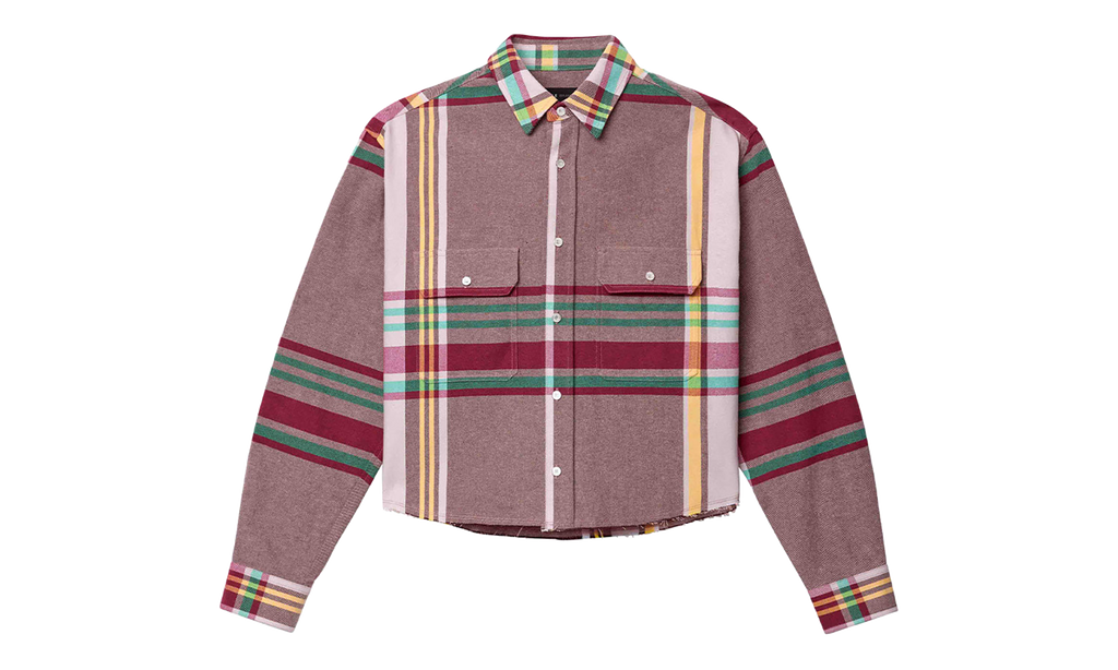 Fade LS Cropped "Purple Plaid" M3012 NPPS226
