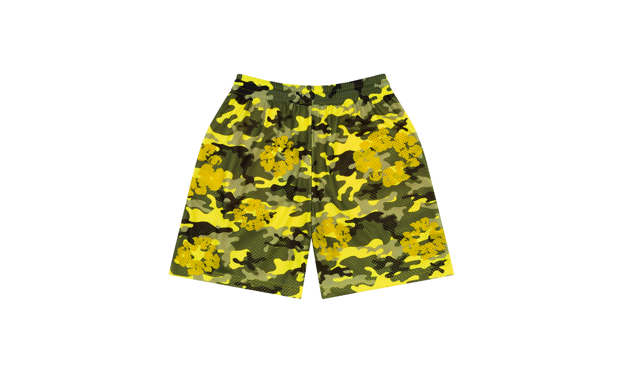 Camo Cotton Wreath Mesh Shorts "Yellow" DT176