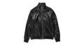 LEATHER TRACK JACKET "Black" P632 LBBJ423