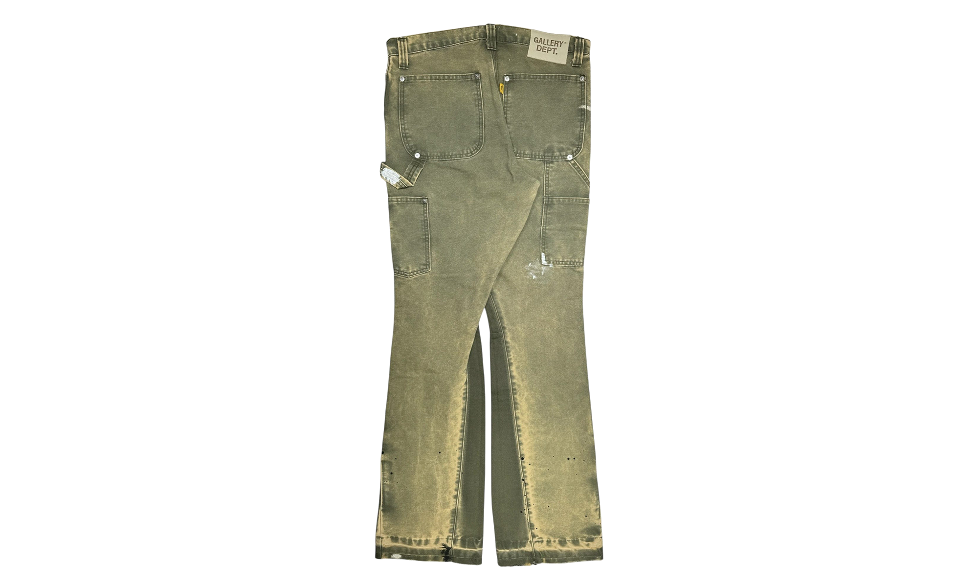 LA Flare Carpenter Pants Paint Splatter "Moss Multi" GDCLFMC