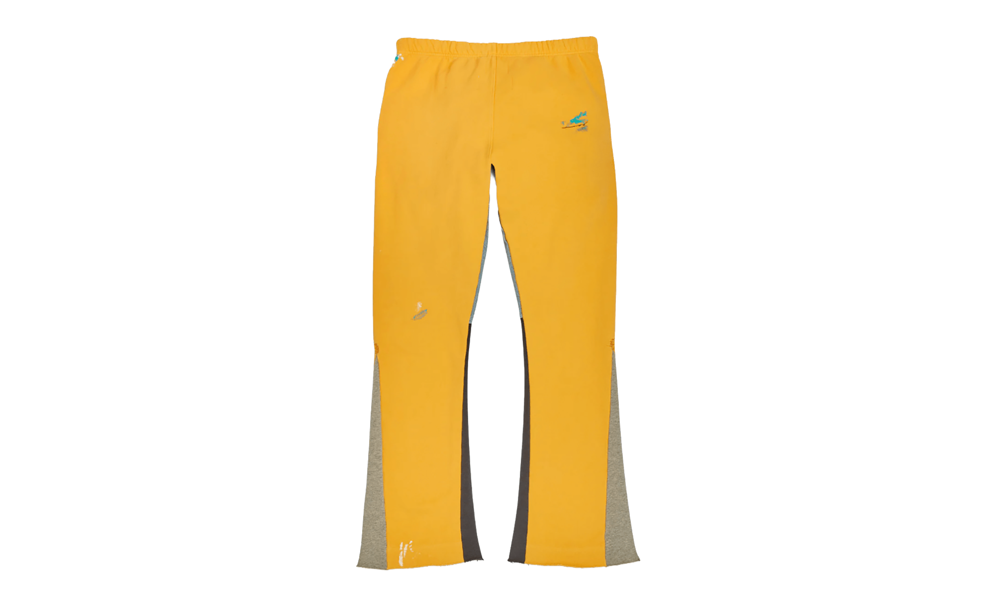 GD Logo Paint Splatter Flare Sweatpants "Yellow Black Multi" GDGLFSY