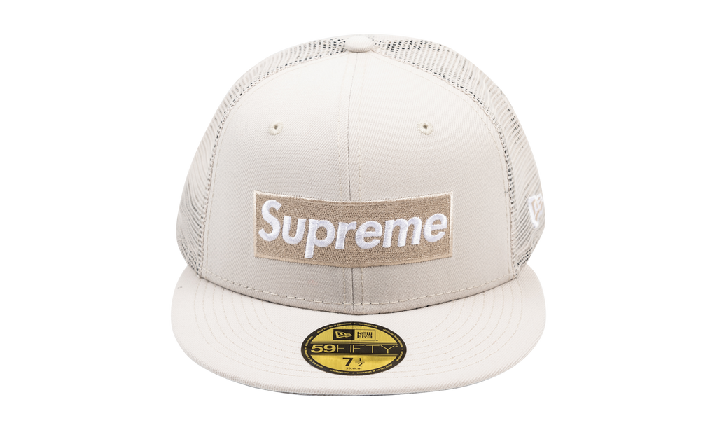 Supreme Box Logo Mesh Back New Era Hat "Stone" SU23215