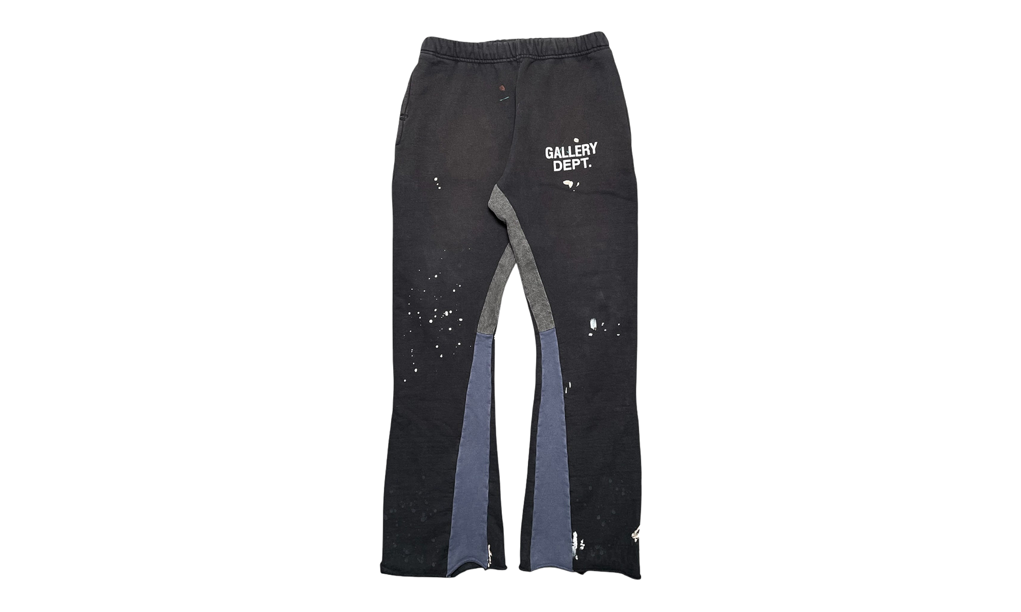 GD Logo Paint Splatter Flare Sweatpants (2024) "Washed Black White Multi" GDGDLFSWB