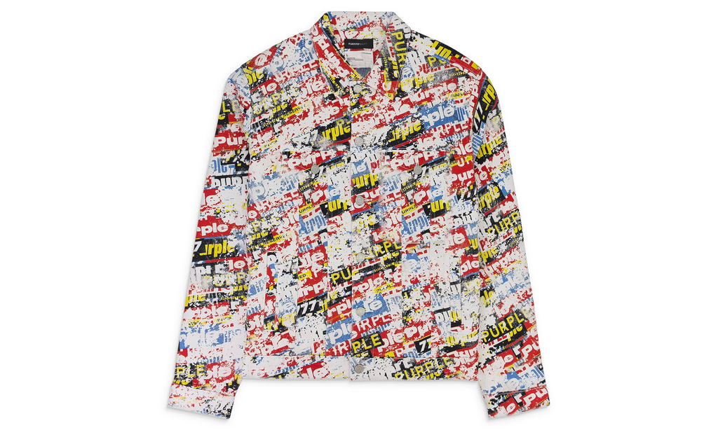 STICKERS TRUCKER AOP DENIM JACKETS "Multi" PRP XOTW 0029