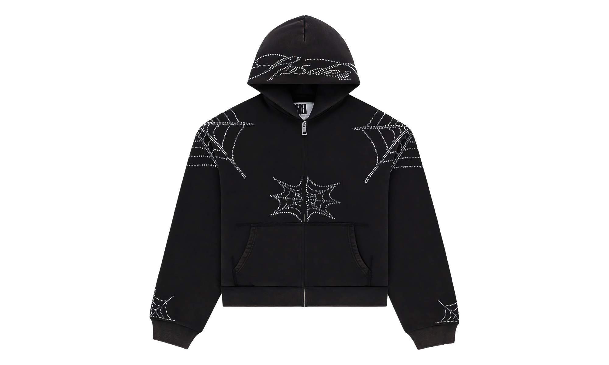 Rhinestone We Zip Hoodie "Black" SP5der397