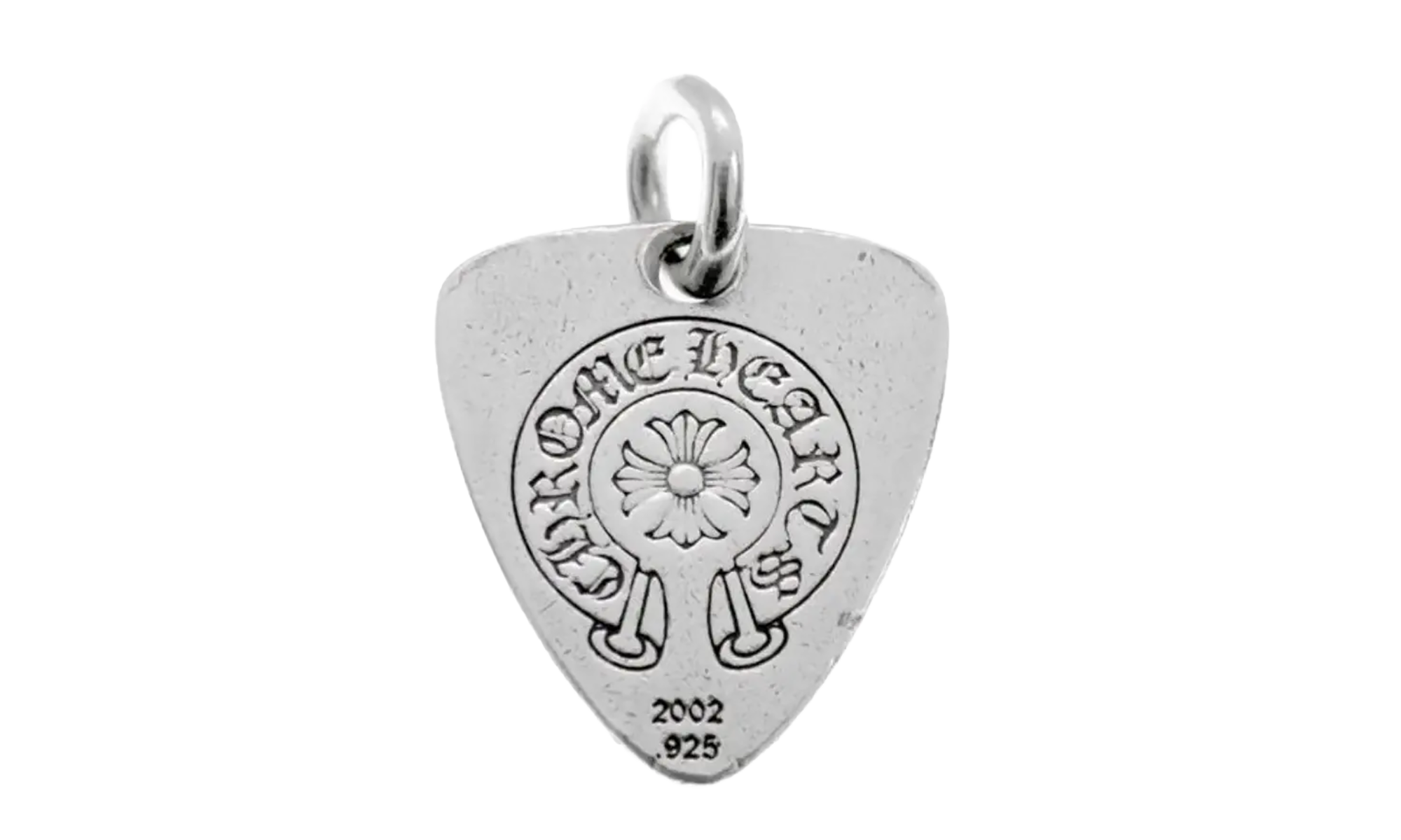 stones lip tongue Guitar Pick Charm & Ball Chain "Silver" CHRM0735