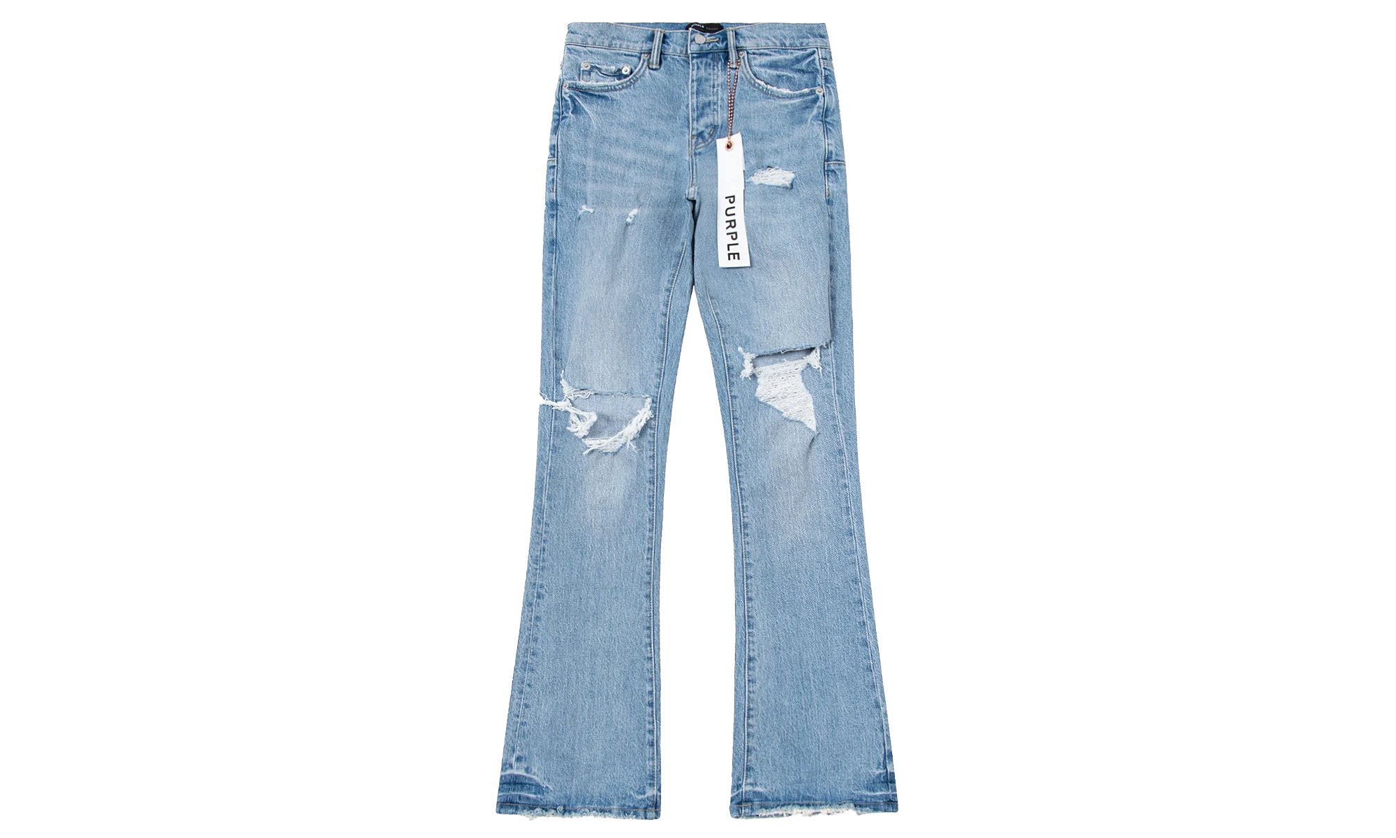 Ripped Flared Denim "Blue" P004 RPFL224