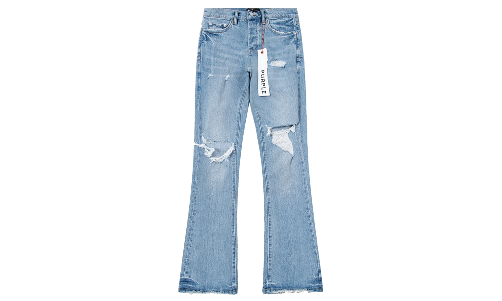 Ripped Flared Denim "Blue" P004 RPFL224