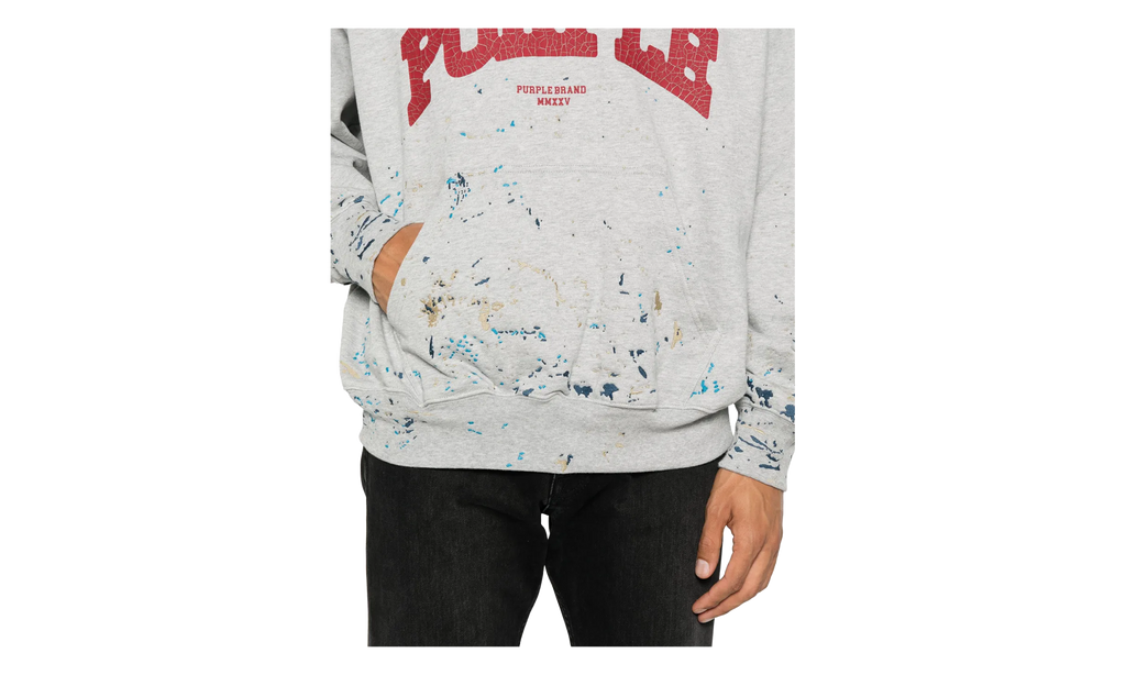 Crackle Paint Hoodie "Heather" P401 MFGS325