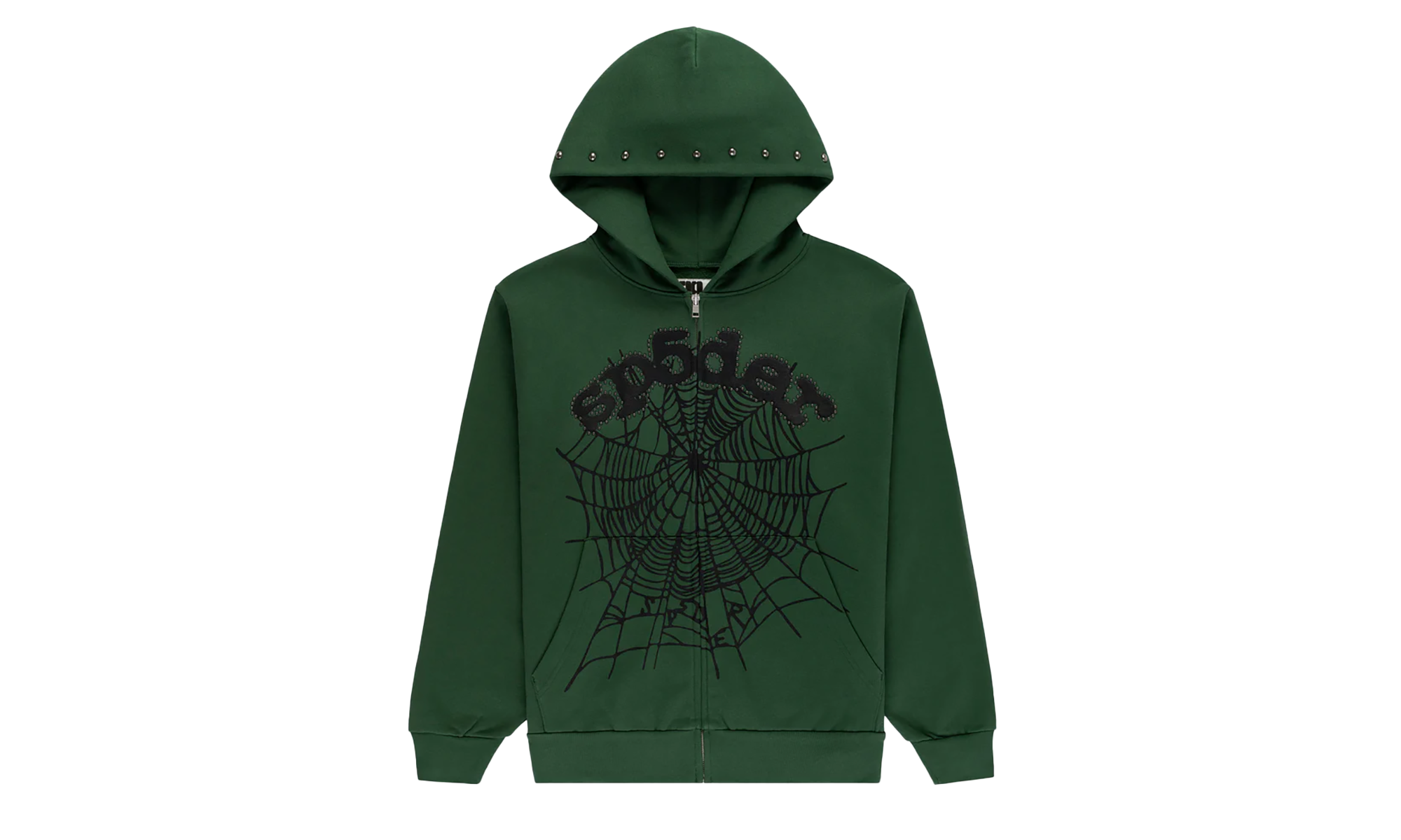OG Web Studded Zip Hoodie "Green" SP5der196