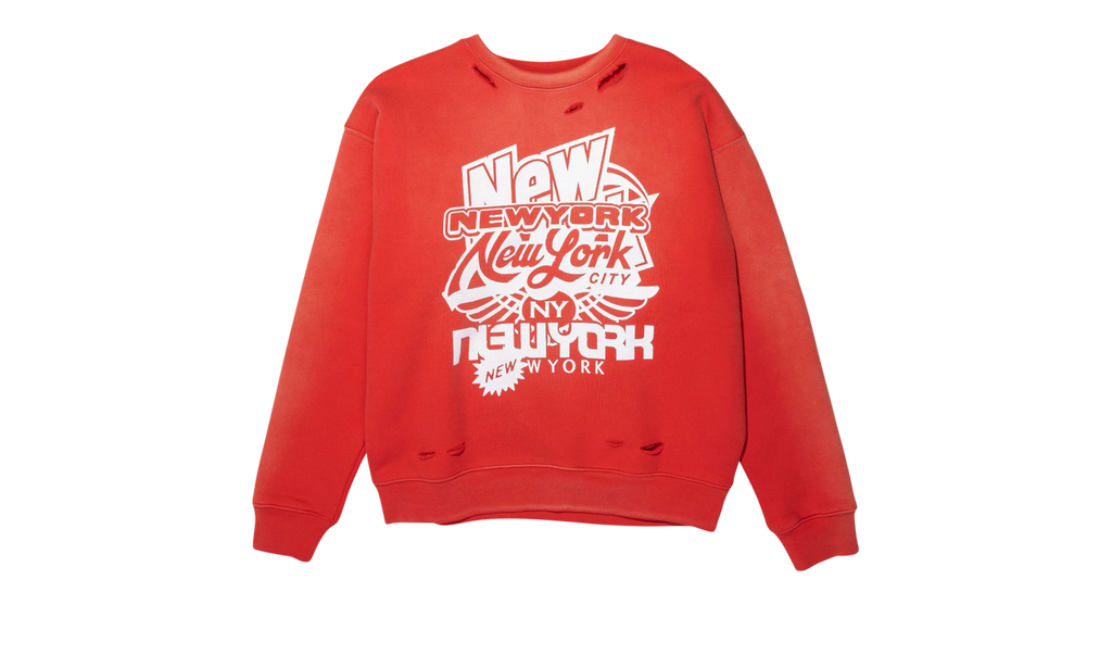 HWT FLEECE CREWNECK "Red" P402 HRWC423