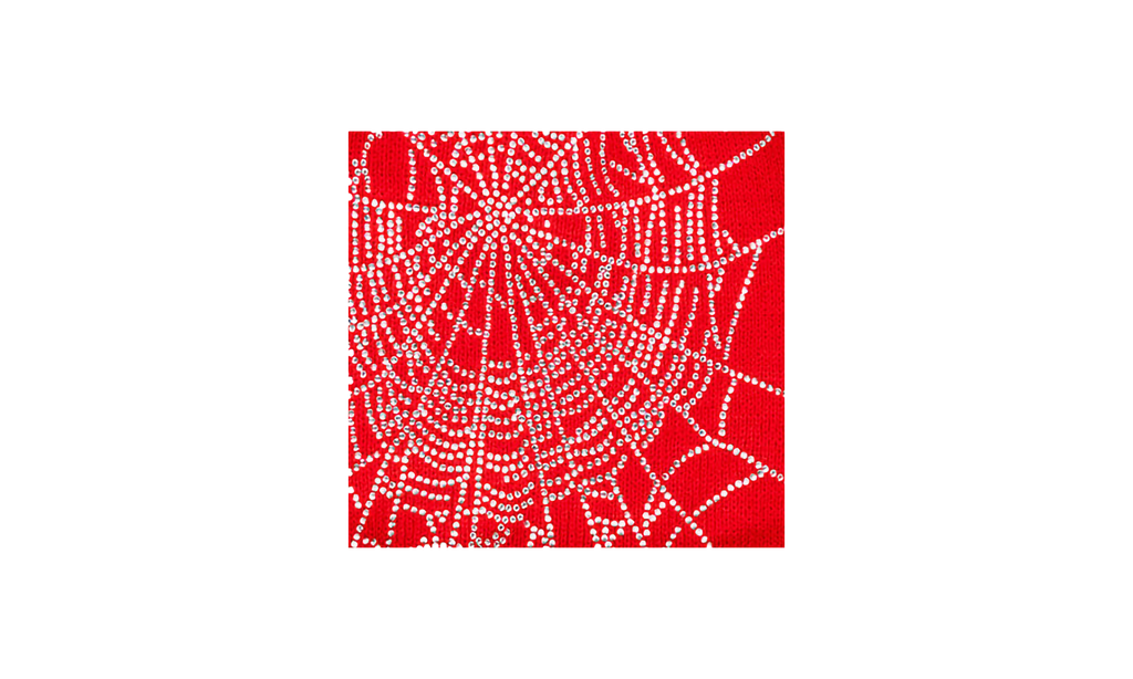 Rhinestone Web Beanie "Red" SP5der49