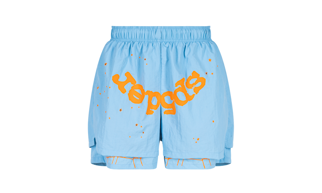 Sp5der OG Web Double Layer Short "Light Blue" SP5der03