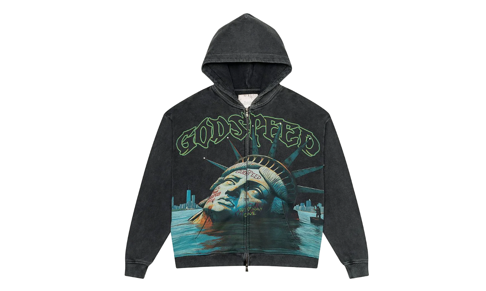 Sunken Liberty Zip-up Hoodie "Black" GS170