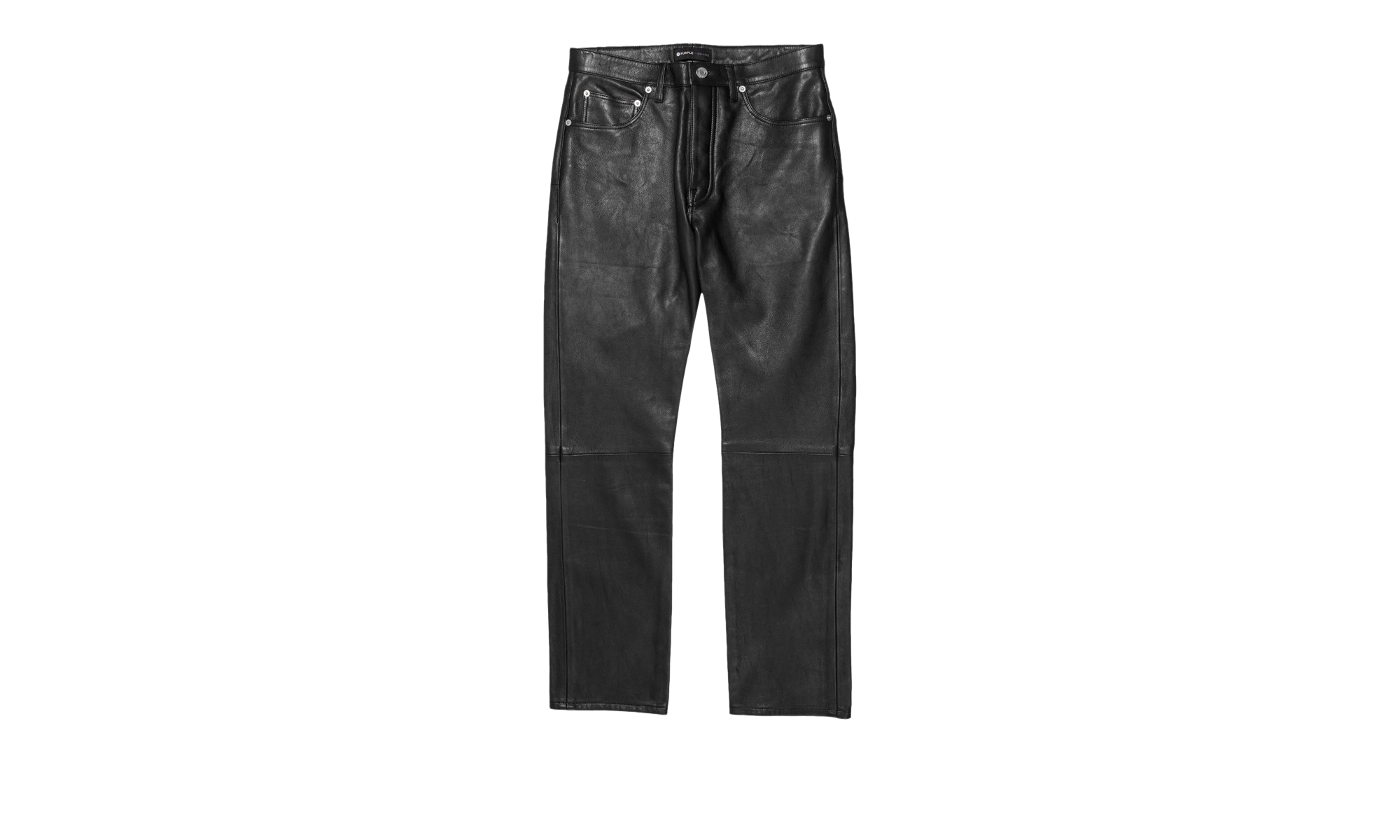 LEATHER RELAXED FIT PANT "Black" P011 LBDP423