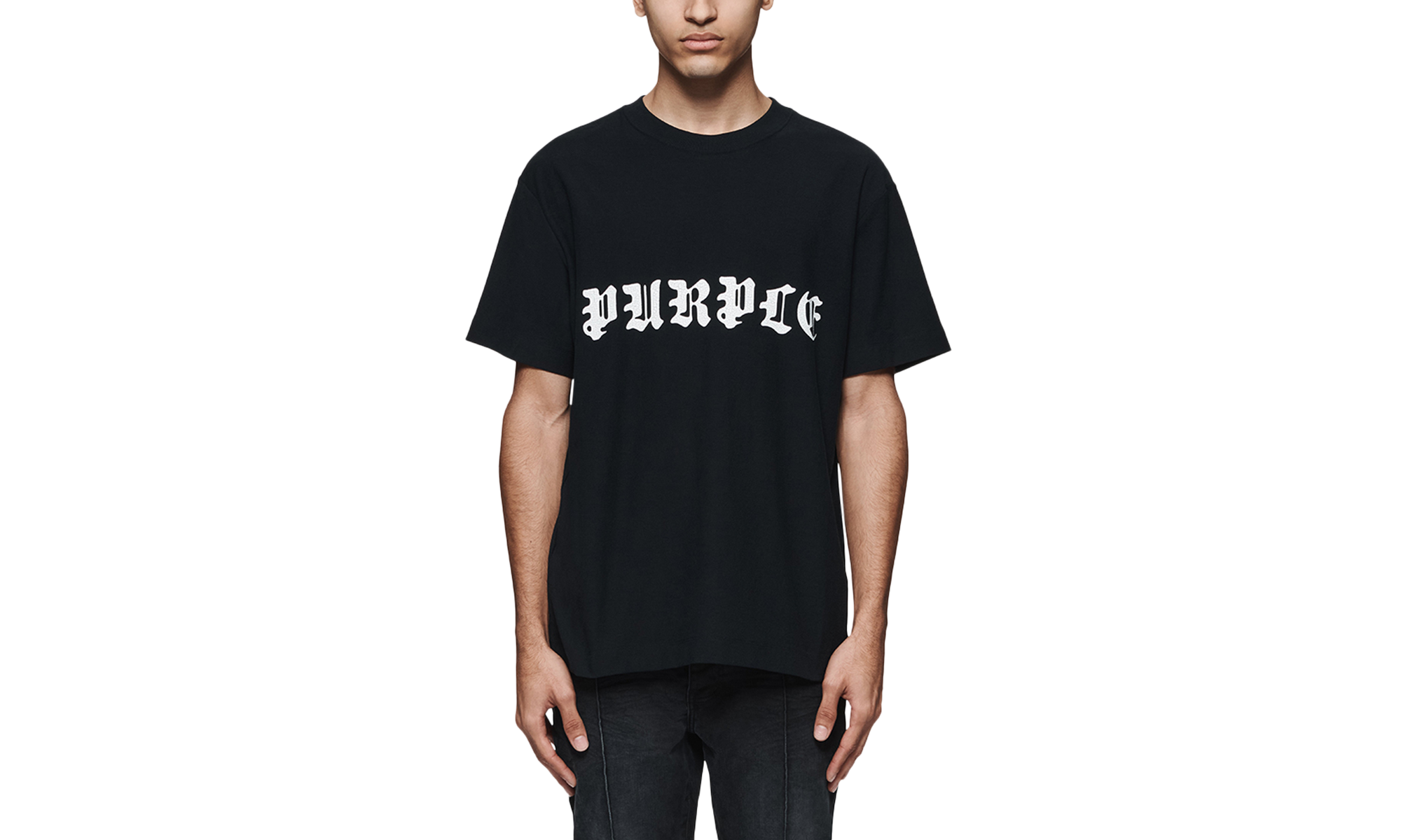 Gothic Wordmark Tee 'Black' "Black" P104-JGBB324
