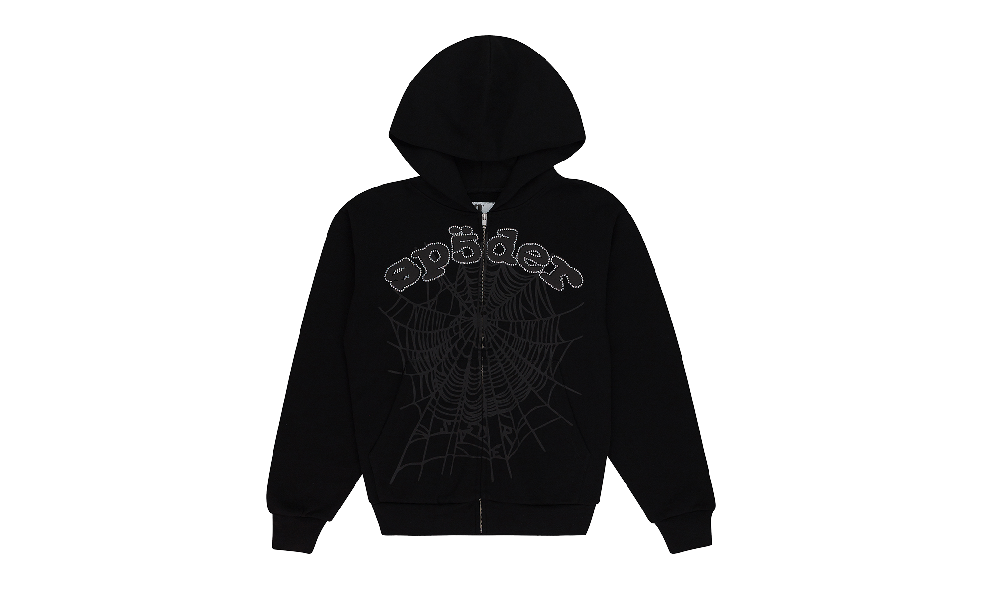 OG WEB V2 RHINESTONE ZIP UP "Black" SP5der77